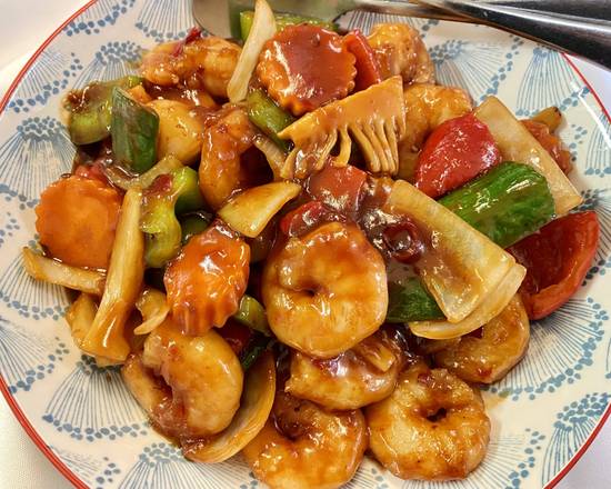 Szechuan Chilli Prawns (I)四川虾